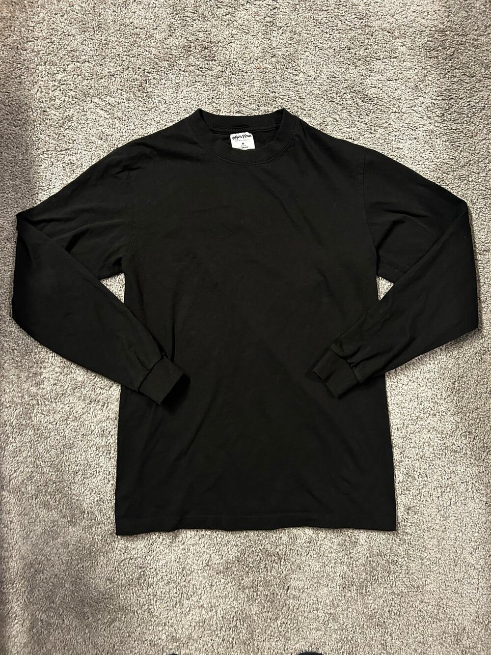 Shaka Wear Streetwear Essentials Black Long Sleeve T Shirt Mens